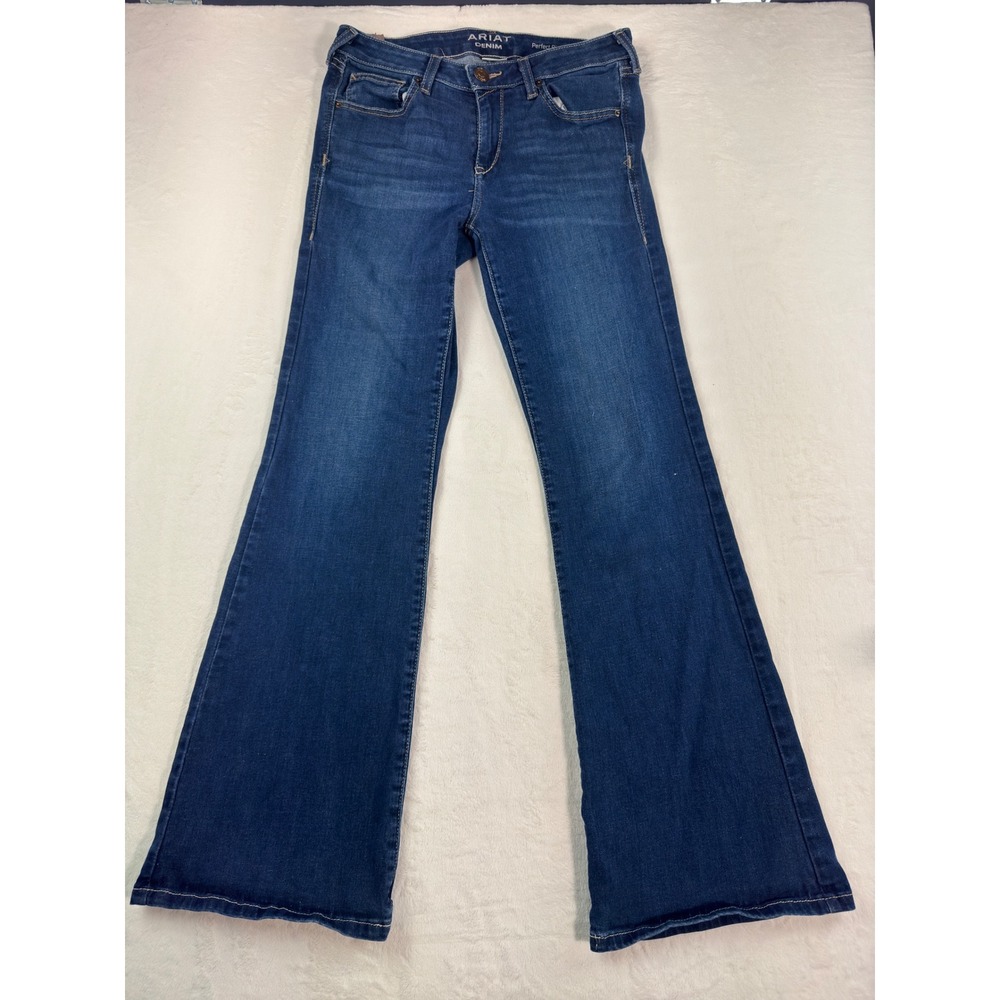 Ariat Denim Perfect Rise Flare Jeans Dark Wash Western Cowgirl 29R